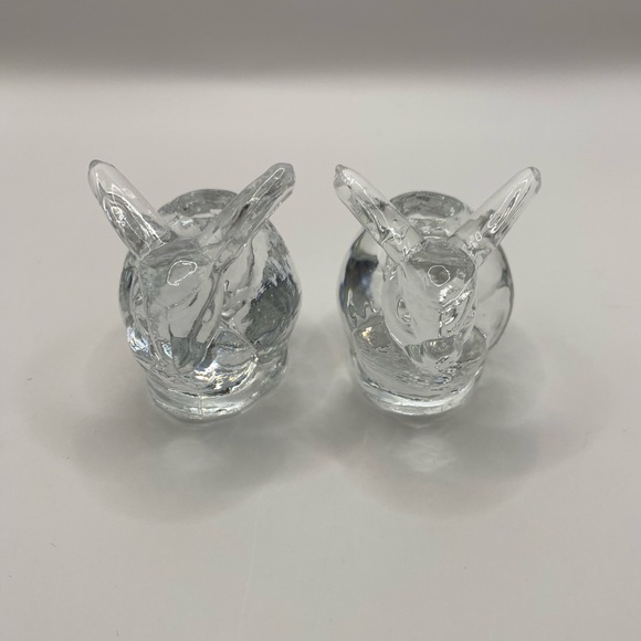 VINTAGE mini crystal bunny candlestick holders. Possibly Biedermann crystal. 2 - Picture 7 of 7